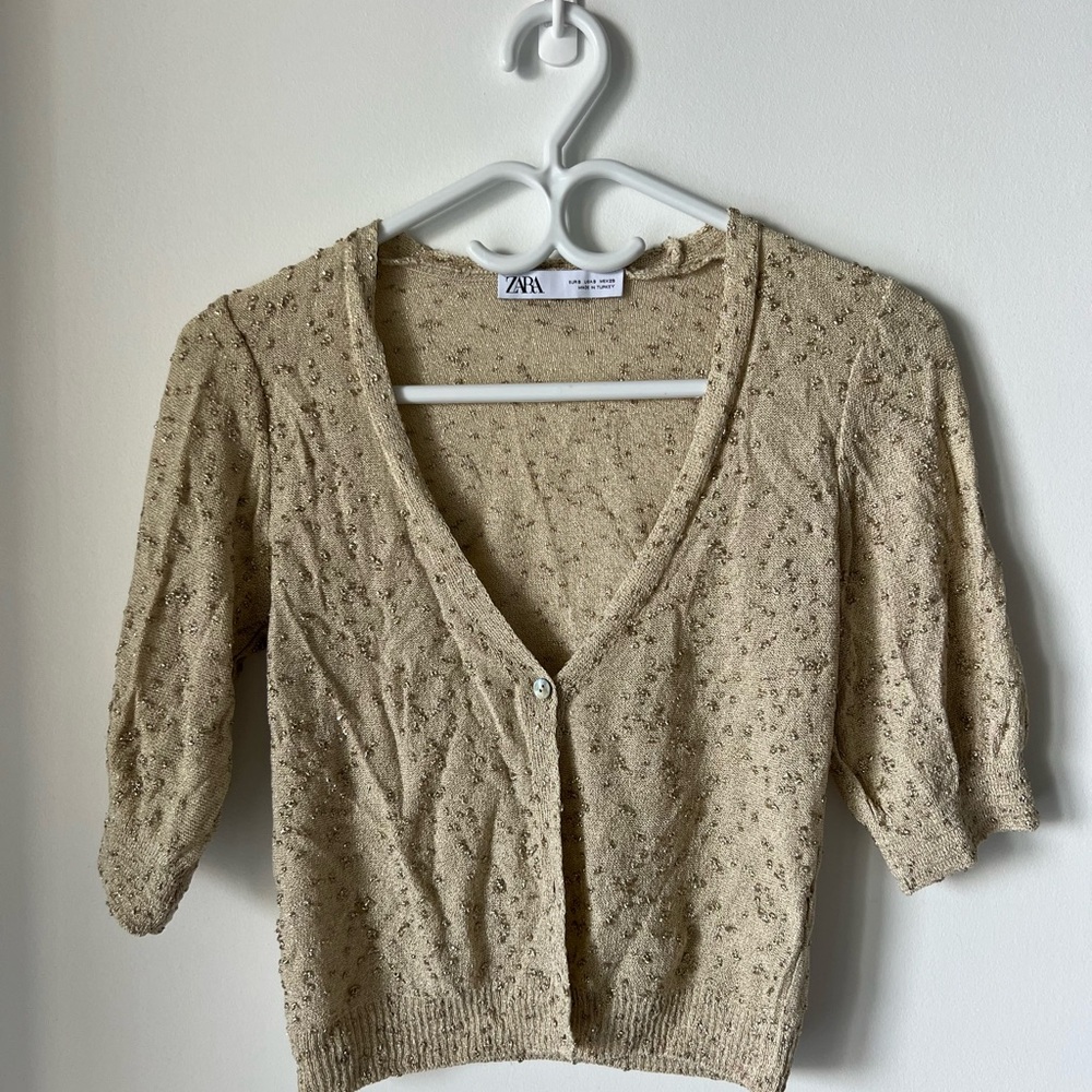 Zara Women's Gold Cardigan